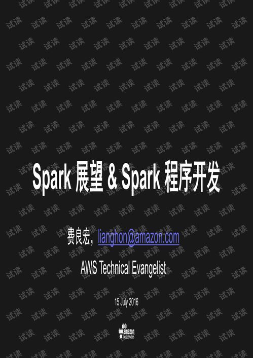 Spark技術展望與應用開發(fā) 云計算巨擘AWS資深顧問的專業(yè)洞見